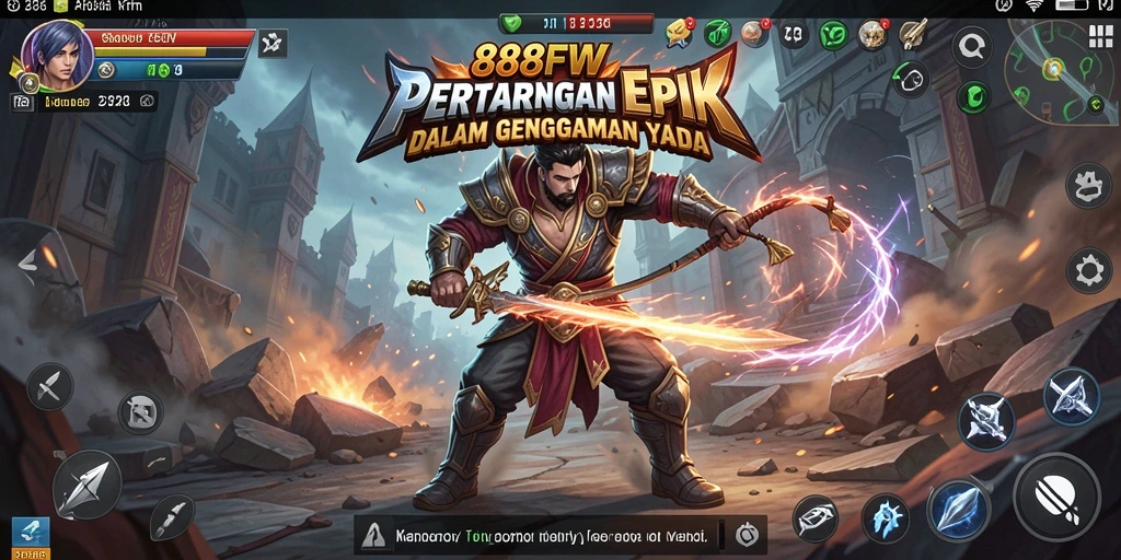 Tampilan aksi seru di arena pertarungan 888FW.