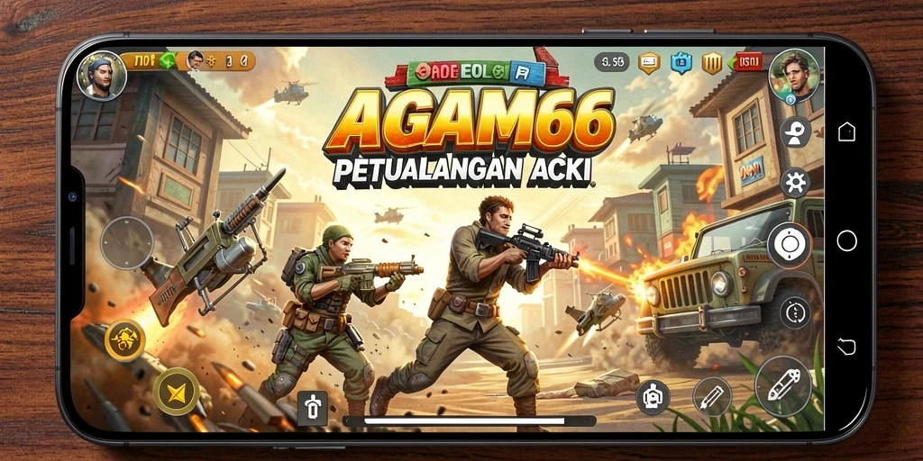 Tangkapan layar gameplay AGAM66 menunjukkan pertempuran yang intens dan mendebarkan.