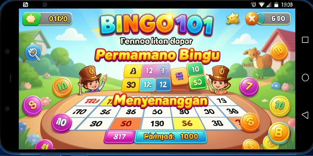 Screenshot gameplay BINGO101 yang menunjukkan suasana permainan bingo yang seru.