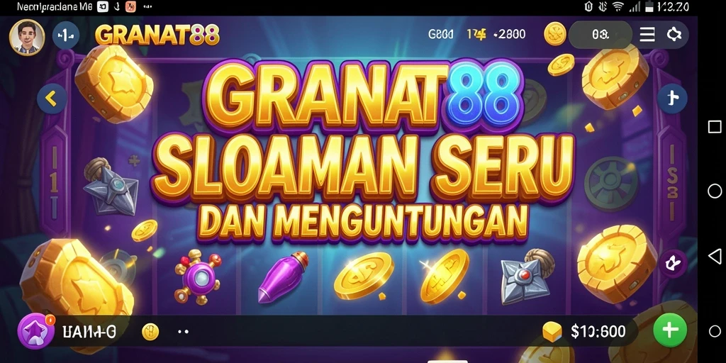 Screenshot permainan GRANAT88 dengan gulungan slot yang menarik.