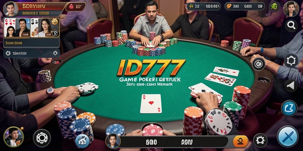 Screenshot gameplay ID777 menampilkan aksi seru permainan Poker.
