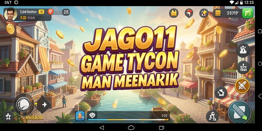 Tampilan menarik dari gameplay JAGO11 yang menguji strategi bisnis Anda.