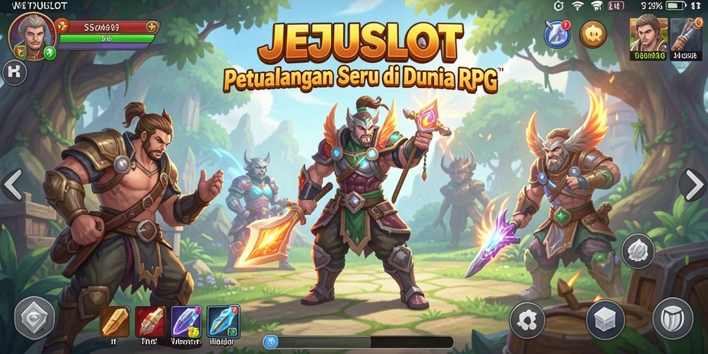 Menampilkan karakter petualang dalam aksi seru di JEJUSLOT.