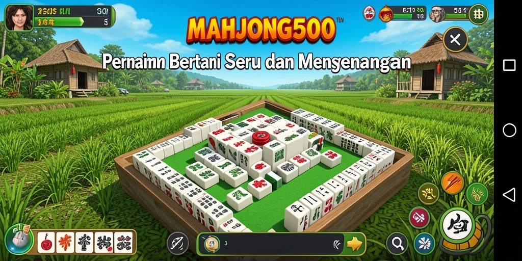 Gameplay seru di MAHJONG500, menjelajahi dunia pertanian.