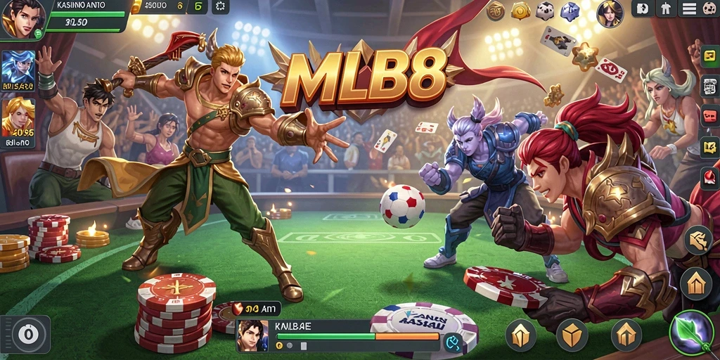 Screenshot gameplay MLBB8 menampilkan keseruan permainan kasino.