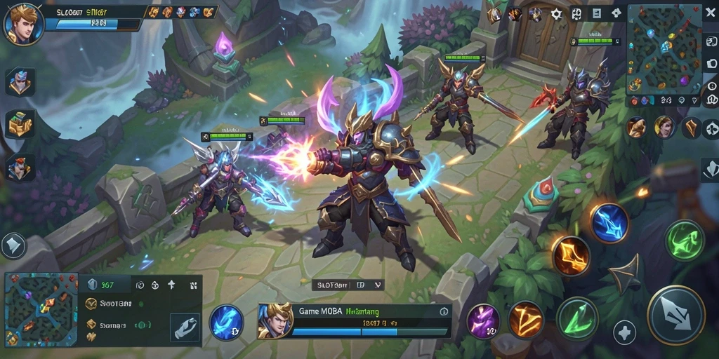 Tampilan gameplay seru SLOT367 dengan aksi MOBA yang mendebarkan.
